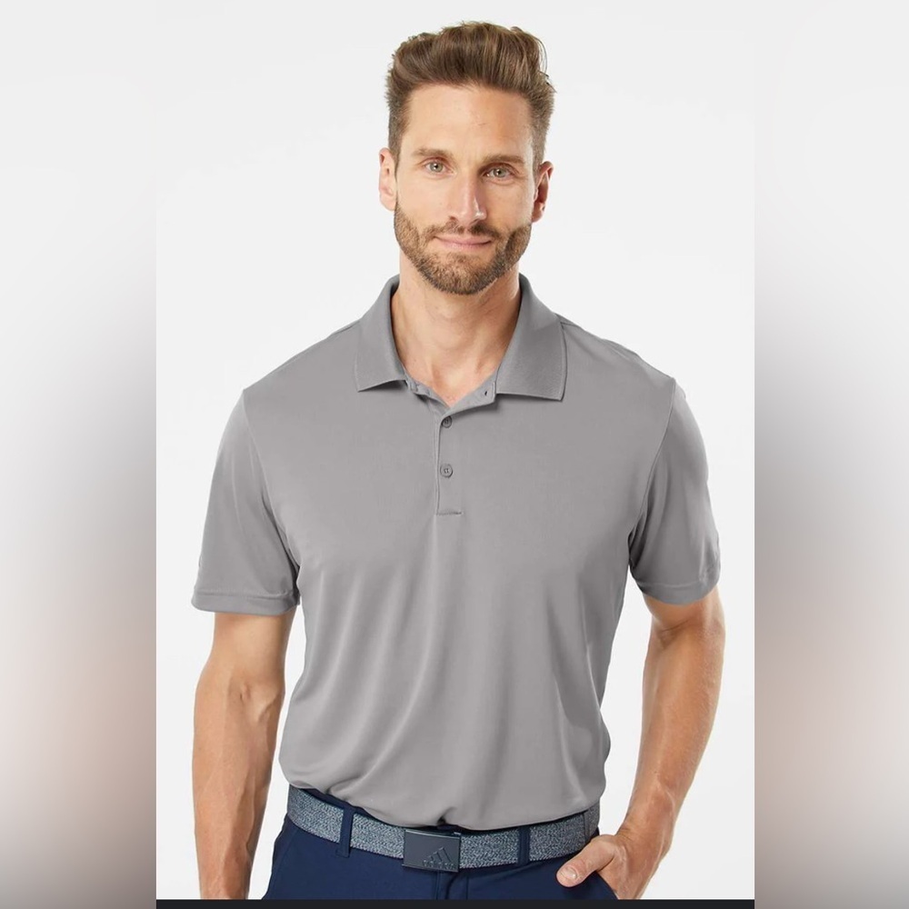adidas Men’s Light Gray Golf Polo Shirt. Sz/XL.